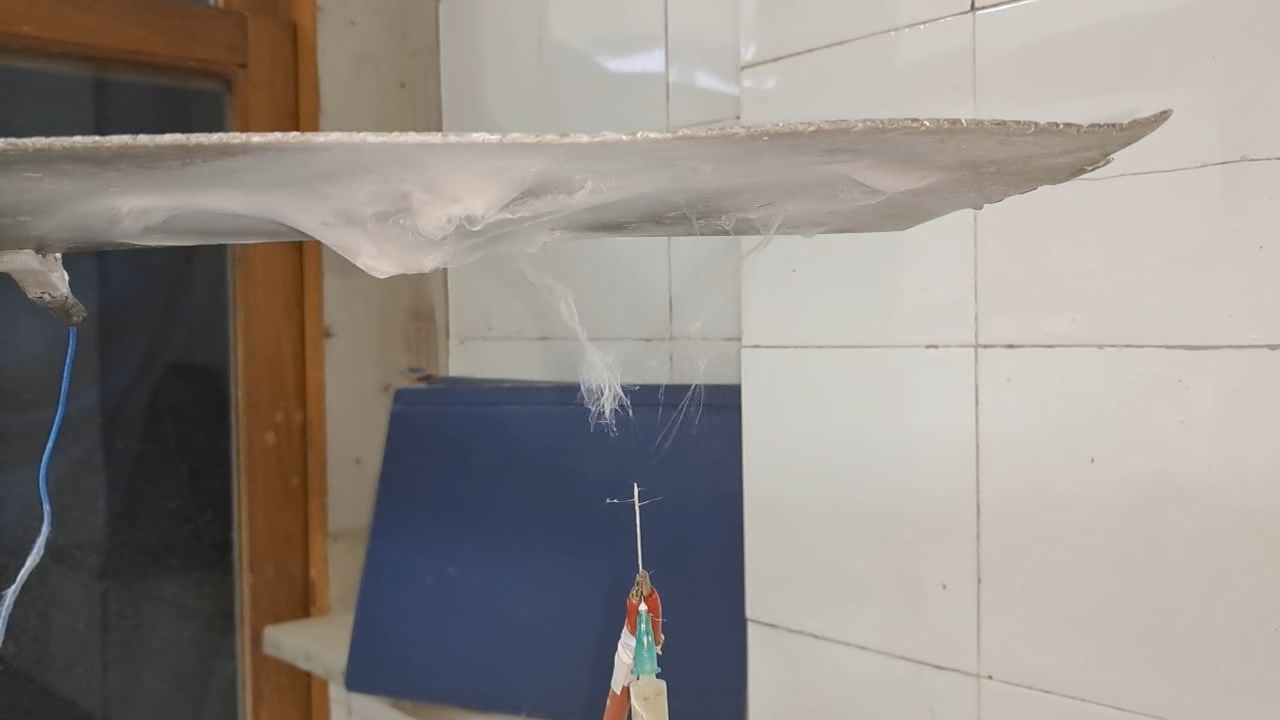 Electrospinning: Solutions of Polystyrene and Polyvinylidene Difluoride in Dimethylformamide